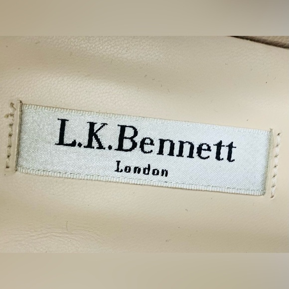 L. K. Bennett Patent Leather Neutral Round Toe 3” Pump ERU SZ 40 US SZ 9! - Picture 4 of 9